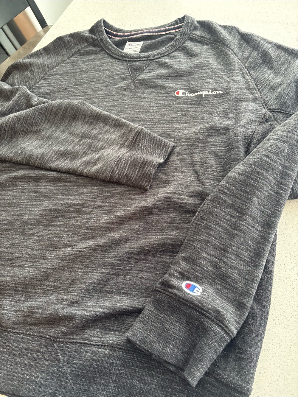 Champion Men’s Charcoal Heather Crewneck Sweatshirt
